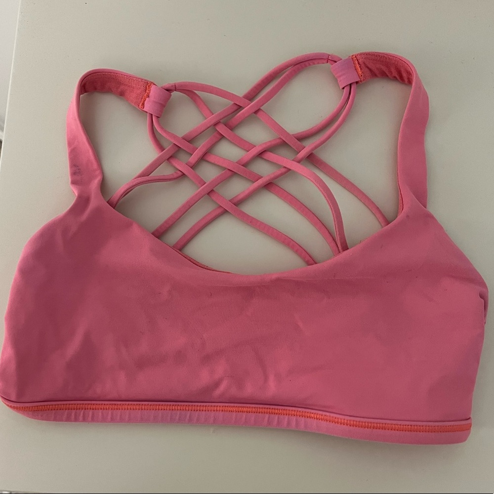 Lululemon Coral Crossback Strappy Sports Bra